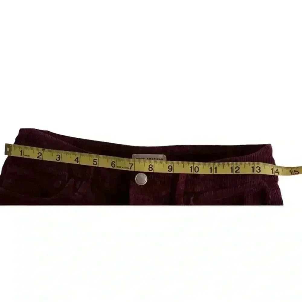 Good American corduroy maroon/burgundy pants size 6/28 - Picture 4 of 5